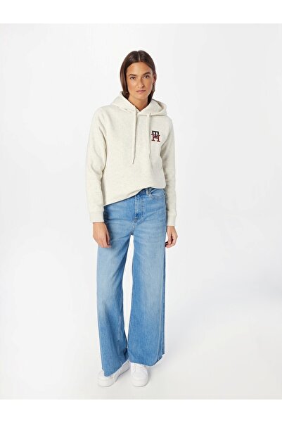 Tommy Hilfiger TH NAKIŞ MONOGRAM LOGULU KAPÜŞONLU SWEATSHİRT