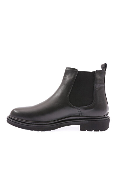 DGN Erkek Kauçuk Taban Chelsea Bot Siyah Analin Hakiki Deri 61310223210