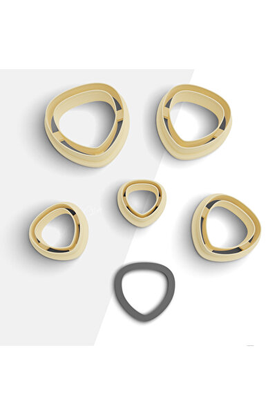 brocutters 5 Size Organic Shaped Polymer Clay Cutting Mold - Clay Cutter, No:...