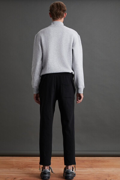 GRIMELANGE Wallace Erkek 3 Iplik Içi Şardonlu Süs Etiketi Detaylı Dik Yaka Grimelanj Sweatshirt