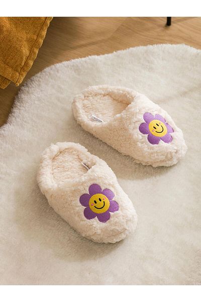 LC Waikiki Γυναικείες παντόφλες σπιτιού LCW STEPS βελούδινες