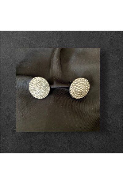 LeylanTakı Leylan Takı Kadın Zirkon Taşlı Düğme Küpe