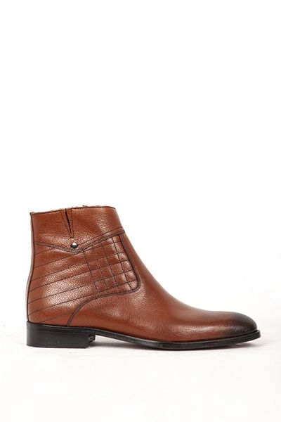 Dericlub Ανδρικές δερμάτινες σόλες Classic Boots - Real Leather, Handmade, Osc 2247 Tan