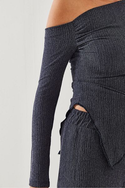 Bianco Lucci Damen-Set mit elastischem Bund und asymmetrischem Schnitt an der Unterseite 60251971