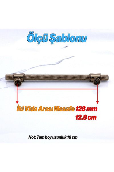 Badem10 Arsin Bronze Metal 128 mm - 12.8 cm Furniture Kitchen Drawer Cabinet Cabinet Handle Handle Handles