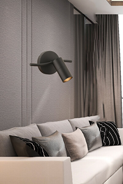 Apliqa Dusan Black Single Modern Wall Lamp Spotlight
