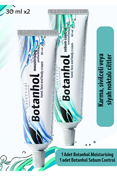 Botanhol Moisturising 1 Adet & Botanhol Sebum Control 1 Adet /Karma Ciltler için 2Li set