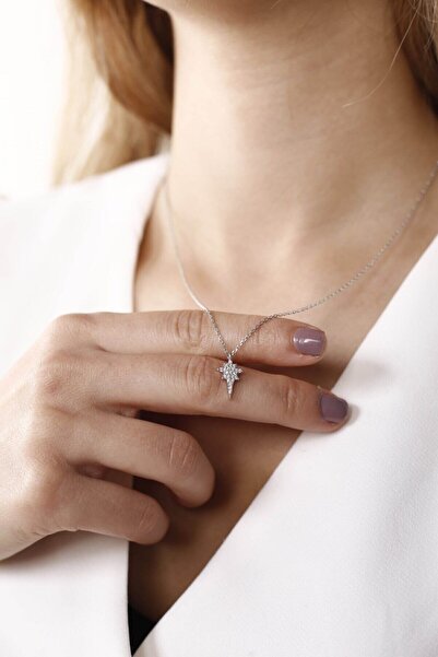 SARIASLAN 925 Ayar Gümüş Kutup Yıldızı Gümüş Kolye