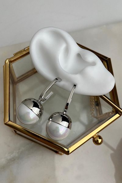 Modex Pearlescent Dangle Ball Earrings