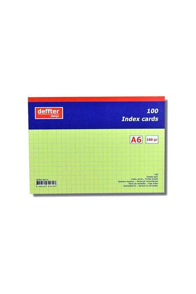 DEFFTER بطاقة مؤشر ذات مربعات صفراء مقاس A6