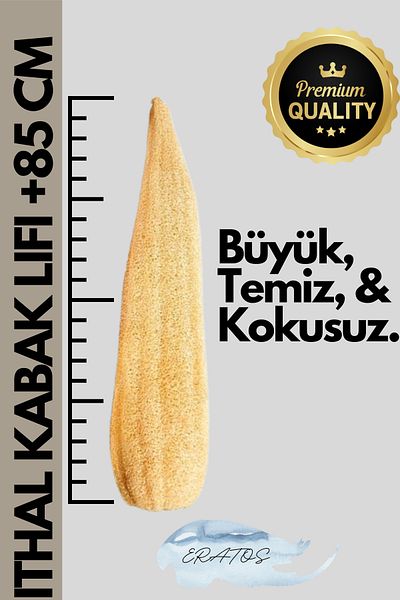 ERATOS Premium White Pumpkin Fiber - Maxi Size, 85 cm + Size, Odorless Fiber