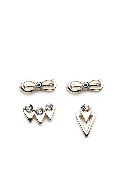Modex Multiple Earrings Set - Golden Yellow