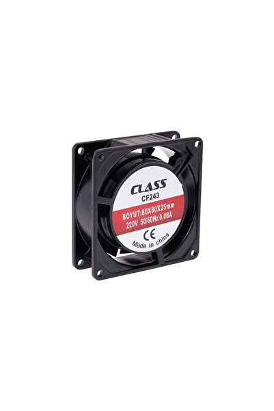 Class CF-243 80X80X25MM Ac 220 Volt Fan Kasa Fanı Soğutucu