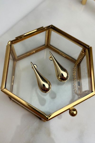 Modex Flat Plate Drop Earrings(Size:3 cm)