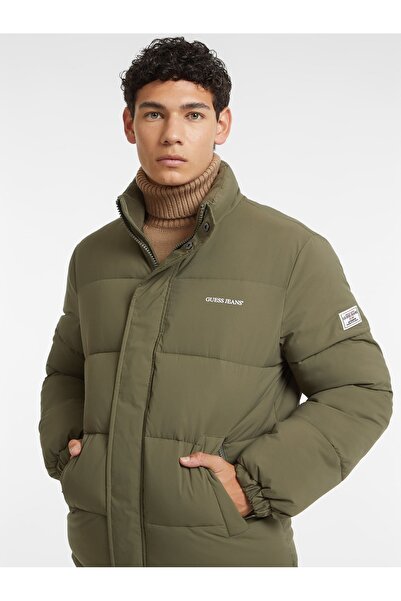 Guess Jeans Haki Erkek Mont M4BL20WGII2G8EV GJ REG LENGHT PUFFE