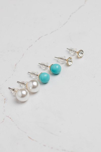 Modex Multiple Pearls Earrings Set