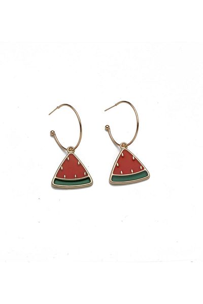 Modex Watermelon Hoop Dangle Earrings
