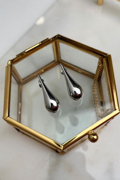 Modex Flat Plate Drop Earrings(Size:3 cm)