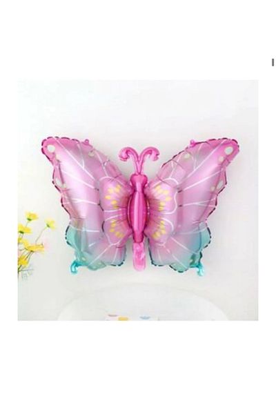 Çemrek Süs Parti Pink Butterfly Foil Balloon 65 cm