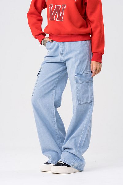 go gang own Pantaloni de damă Tegan Cargo Pocket, largi, cu detalii