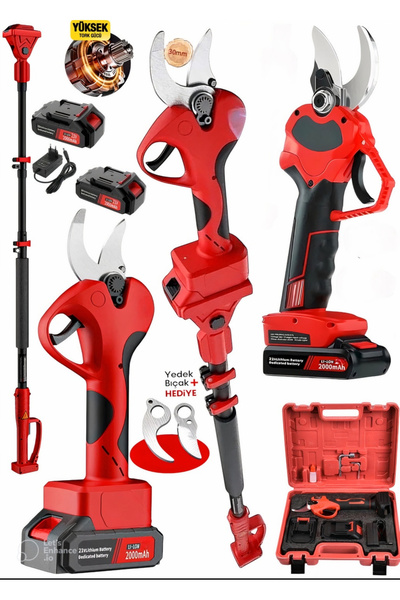 DYNAMİC MAX 999vf Teleskopik Uzatmalı 30mm Şarjlı Ağaç Dal Budama Bağ Makası ...