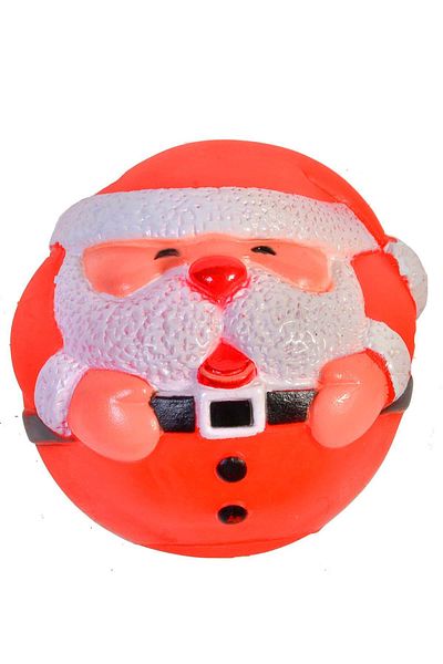 Sole Santa Claus Design Rubber Dog Ball with Characteristic Sound -25 cm Diameter