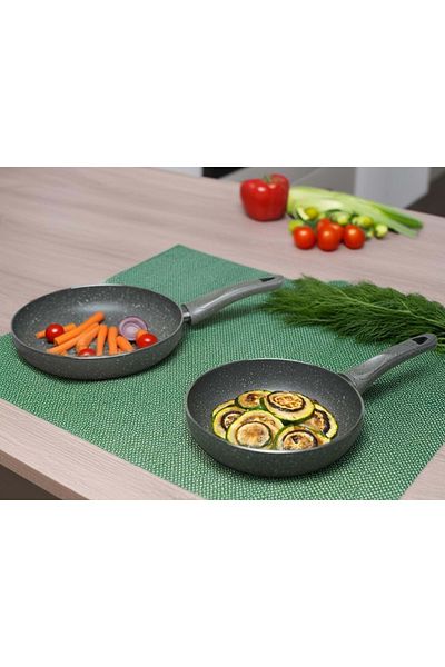 Doğuş Mutfak 24 Cm-26 cm Set of 2 Single Handled Granite Coated Pan