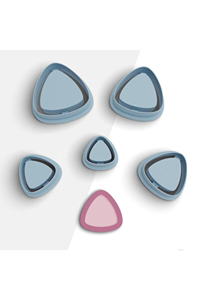 brocutters بوليمر مثلث منقوش على شكل عضوي - قاطع طين 5 مقاسات، قالب حلق، رقم:...