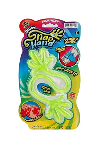 Oyunsal Süper Esnek Eğlenceli Yapışkan El Snap Hand İki Uçlu Yapışan El - Yeşil