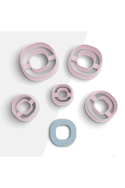 flament aşk قالب قطع من طين البوليمر على شكل دائري، قالب حلق، قاطع طين، 5 مقاسات، رقم: 944