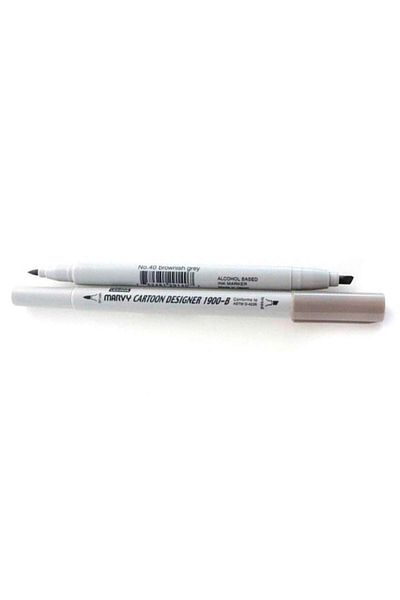 ADEL OYUNCAK Marvy 1900b-s/40 Brownish Gray Graphic Marker Pen