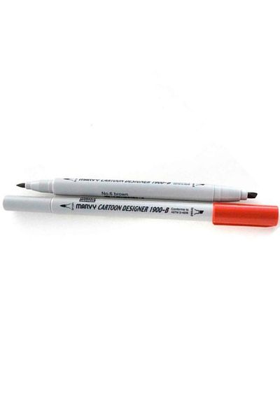 ADEL OYUNCAK Marvy 1900b-s/6 Brown Graphic Marker Pen