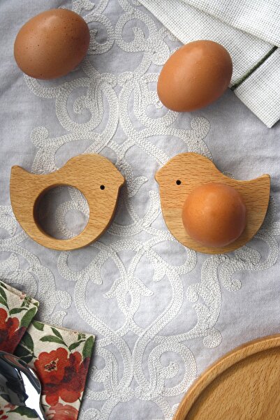 Sodo Home 2 Adet Ahşap Yumurta Sunumluk Yumurtalık Civciv Sofra Sunumu Ahşap ...