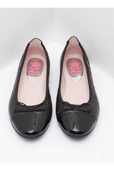 Pablosky Quilted Ballerinas with Bow Detail