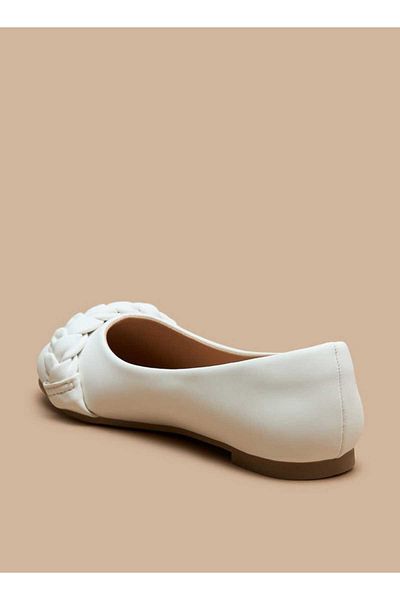 Little Missy Braided Strap Detail Slip-On Ballerina Shoes