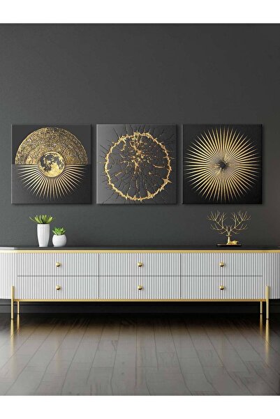 Şehzat Kanvas Duvar Tablosu 3'lü Canvas Tablo Seti