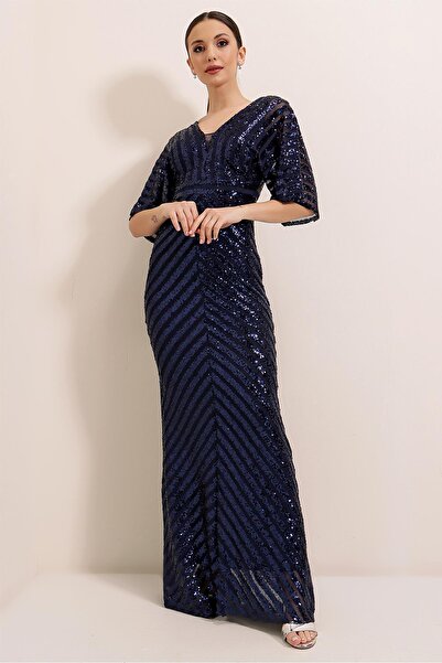 By Saygı Dlouhé šaty tmavě modré