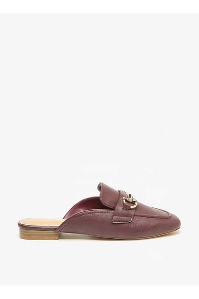 Celeste Women's Solid Slip-On Mules with Metallic Accent