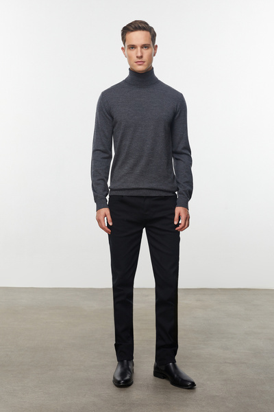 Mudo Balıkçı Yaka Merino Yün Kazak