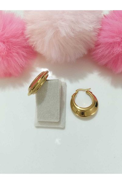 ilvesa shop 316 L Anti Tarnish Vip Steel Hoop Earrings