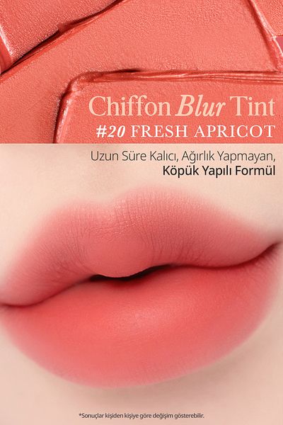 CLIO Natural Looking Tint Clio Chiffon Blur Tint with Smooth and Velvety Texture (20 Fresh Apricots)