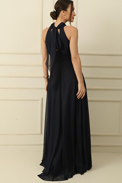 By Saygı Dlouhé tylové šaty podšité ohlávkou