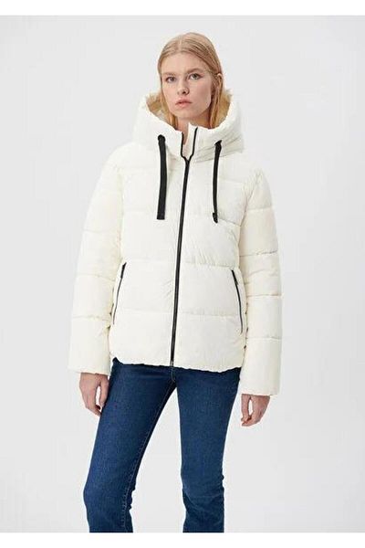 Mavi Women's Hooded Jacket m 1110043   Powder White