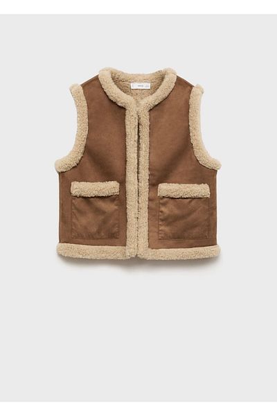 MANGO Kids Weste aus Kunstpelz