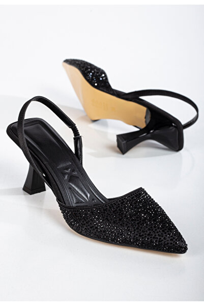 HCO Γυναικεία βραδινά παπούτσια με πέτρινο τακούνι