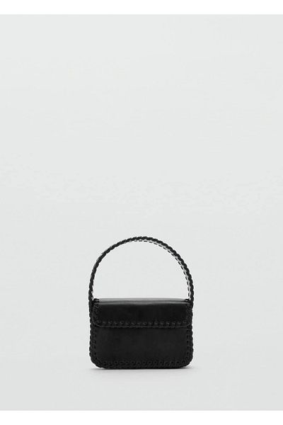 MANGO Woman Tasche mit Heftklammern