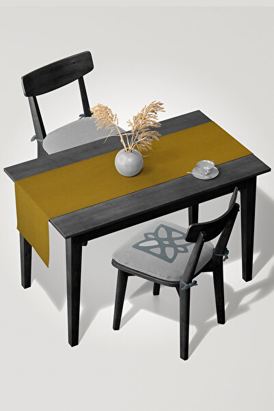 MARİTSA Covoraș texturat din catifea de culoare muștar - Husă fără încurcătur...