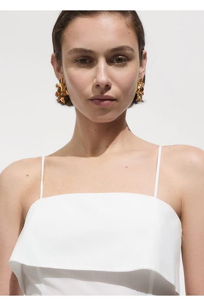 MANGO Woman Kleid mit Rollkragen und Gürtel