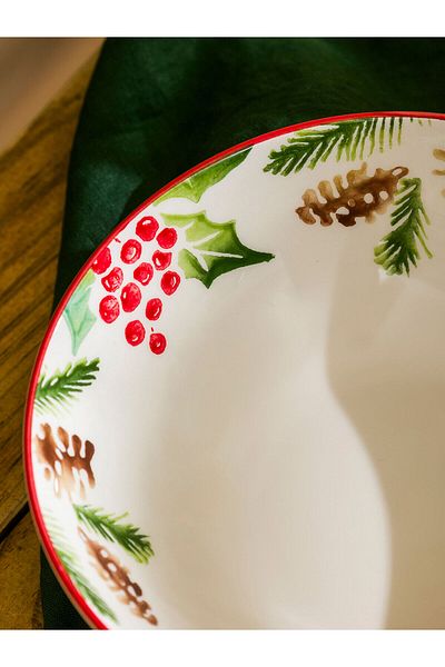 LC Waikiki Lcw Home Mixed Printed Cocina Flower Printed Ceramic Bowl 19 cm