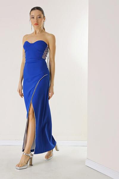 By Saygı Krepové šaty se zavinovací drátěnou sukní